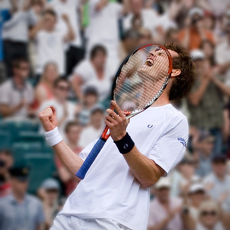 Andy Murray, CentreCourt, Wimbledon 2008.