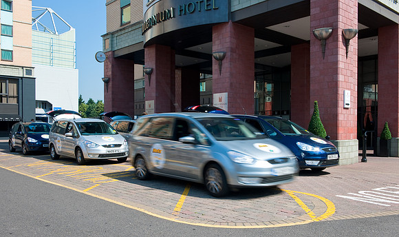 Hertz Courtesy Cars at Cheslea Hotel, ferrying passengers to Wimbledon #2.