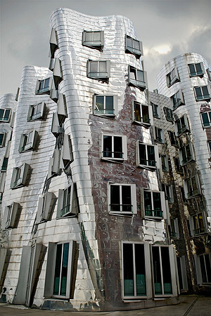 A shining example of diverging converging verticals - Gehry Building, Dusseldorf.