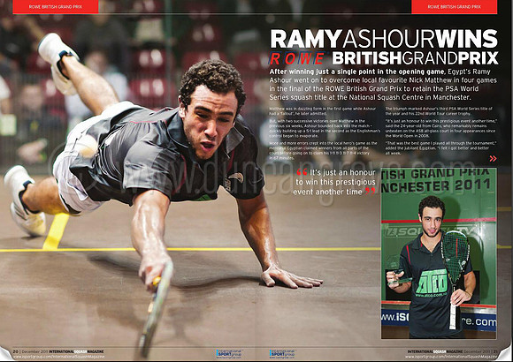 International Squash Magazine DPS Dec 2011 (Official event photographer).)