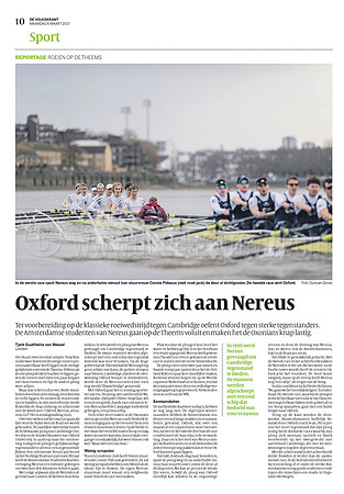 De Volkskrant (Hollands largest newspaper) 6 March 2017. (Commissioned shoot).