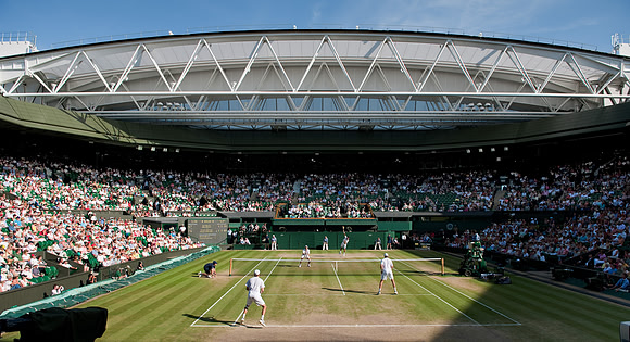 Men's Doubles, Centre Court with new roof, Wimbledon 2009 #2.
