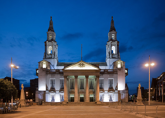 Civic Hall & Millenium Square, Leeds, England, UK.