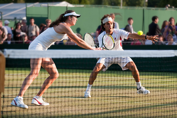 Jean-Julien Rojer & Galina Voskoboeva, Wimbledon 2009.