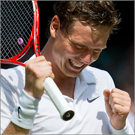 Tomas Berdych. (having beaten Federer) Wimbledon 2010.