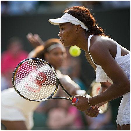 The Williams sisters, Wimbledon Tennis 25.06.2010.