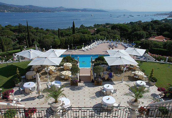 Bay of St Tropez shot from Hotel Villa Belrose, St Tropez.