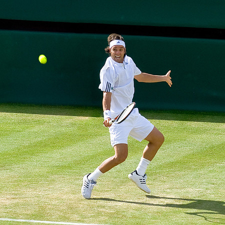 Fernando Gonzalez, Centre Court, Wimbledon.