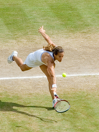 Amelie Mauresmo, Ladies' Champion, Ladies' Singles Final, Centre Court, Wimbledon 2006.
