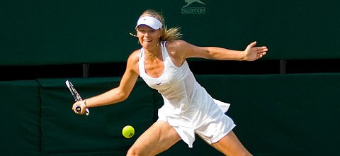 "The Former Champion Returns". Maria Sharapova, Centre Court, Wi