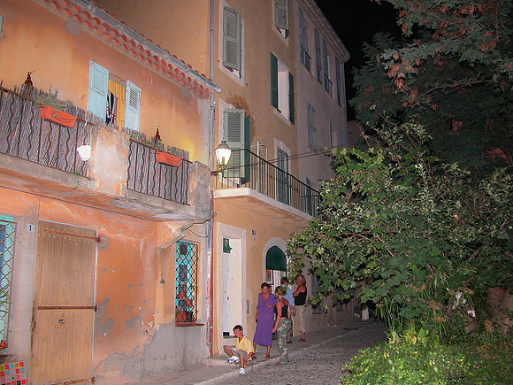 St Tropez at night.