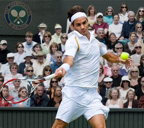 Roger Federer, Centre Court, Wimbledon.