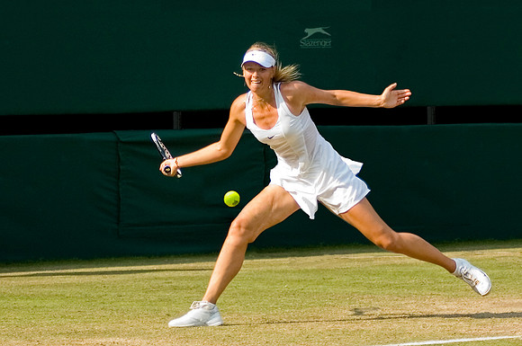 "The Former Champion Returns". Maria Sharapova, Centre Court, Wimbledon 2006.
